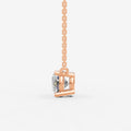 Classic Round Solitaire Pendant in 18K Rose Gold