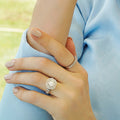 Claw-Set Half Eternity Diamond Ring in 18K White Gold