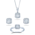 Comfy Cushion Look Diamond Jewellery Set - 4