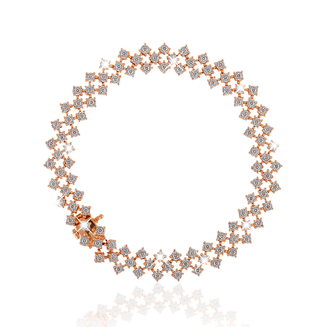 Classic Joie diamond bracelet in 18K rose gold