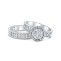 Classic Round Halo Diamond Engagement & Wedding Rings - Love Bands