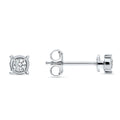 0.20 Carat Diamond Solitaire Bezel Stud Earrings