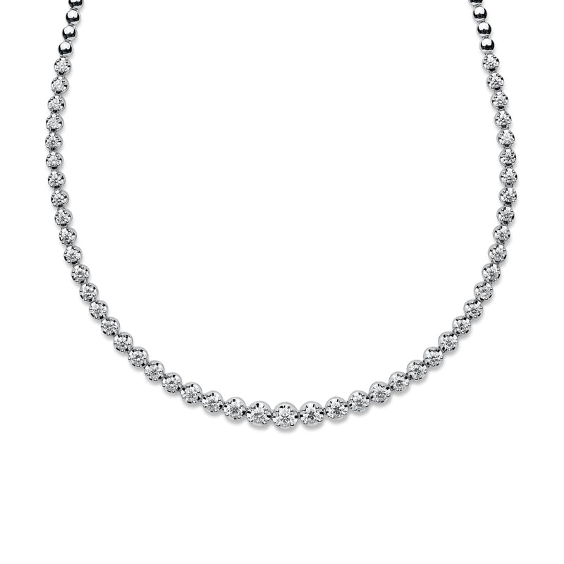 2.5 Carat Diamond Tiger Prong Tennis Necklace