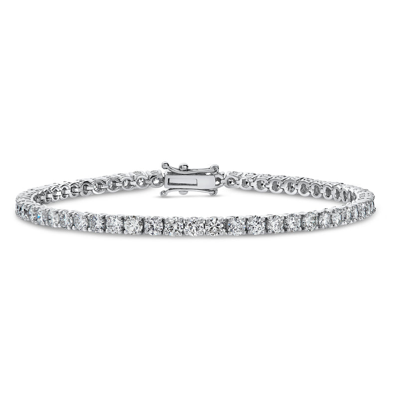 Classic Solitaire Diamond Bracelet in 18K White Gold - 4 prongs