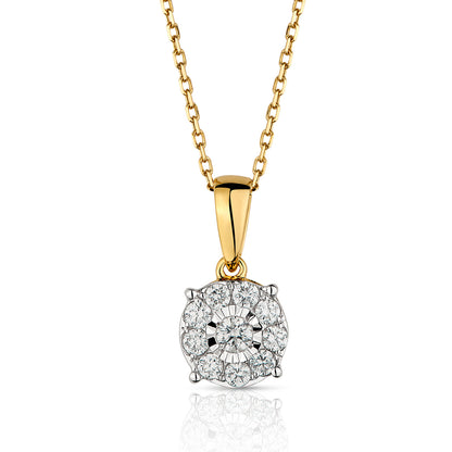 Daily wear diamond pendant in 18K yellow gold-1