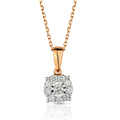 Memories Daily wear diamond pendant in 18K rose gold-2