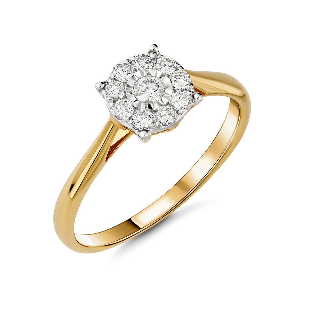 Daily wear diamond ring in 18K yellow gold-2