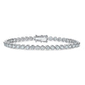 Classic Solitaire Diamond Bracelet in 18K White Gold - Tiger prongs