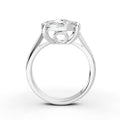 Mirage Round 2 Ct Look Diamond Engagement Ring in 18K White Gold