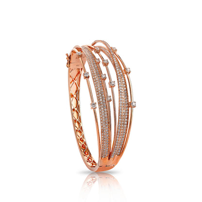 Midnight Rose Diamond Bangle - Large