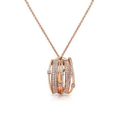 Midnight Rose Diamond Pendant - Large