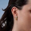 Tessitore Diamond Tubogas Hoop Earrings in 18K Yellow & White Gold