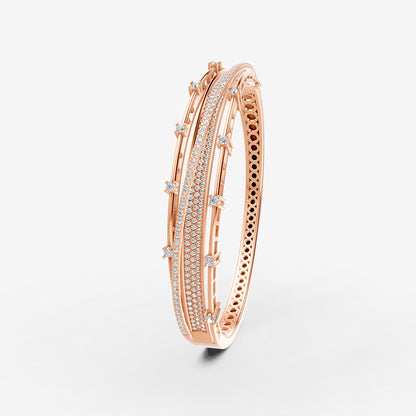Midnight Rose Glimmer Line Diamond Bangle