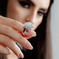 Cushion Engagement Ring in 18K White Gold-5