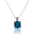 Precious Cushion Blue Topaz Pendant
