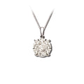 Mirage round diamond pendant in 18K white gold - 1 Carat look