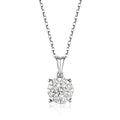 Mirage round diamond pendant in 18K white gold - 1 Carat look