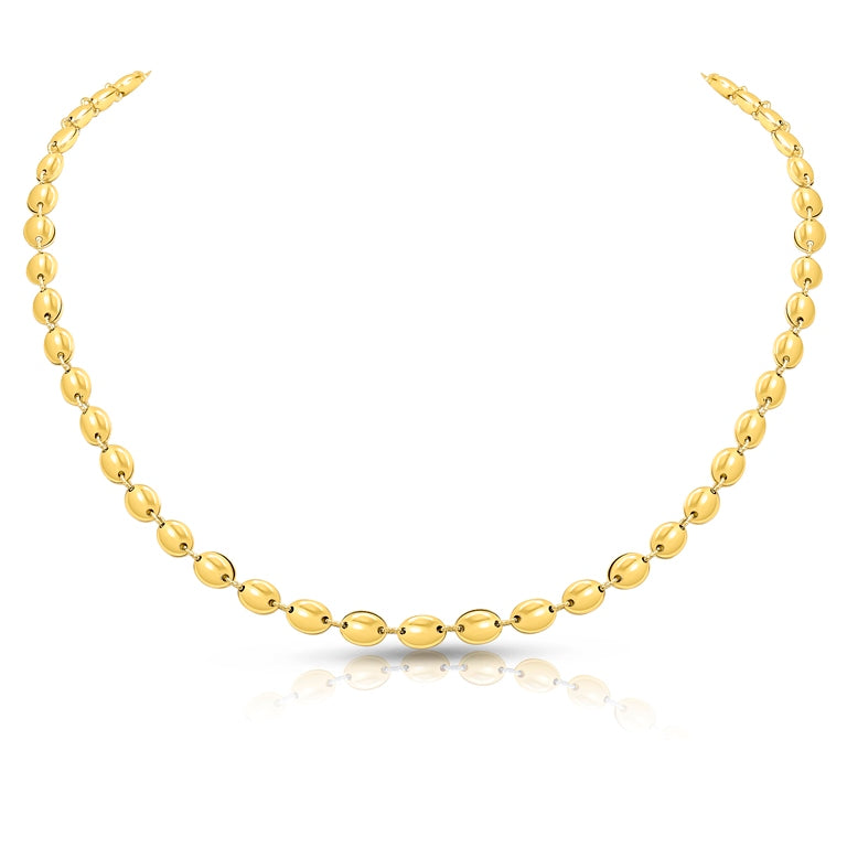 Sun-Kissed Gleam: Contemporary Gold Link Necklace
