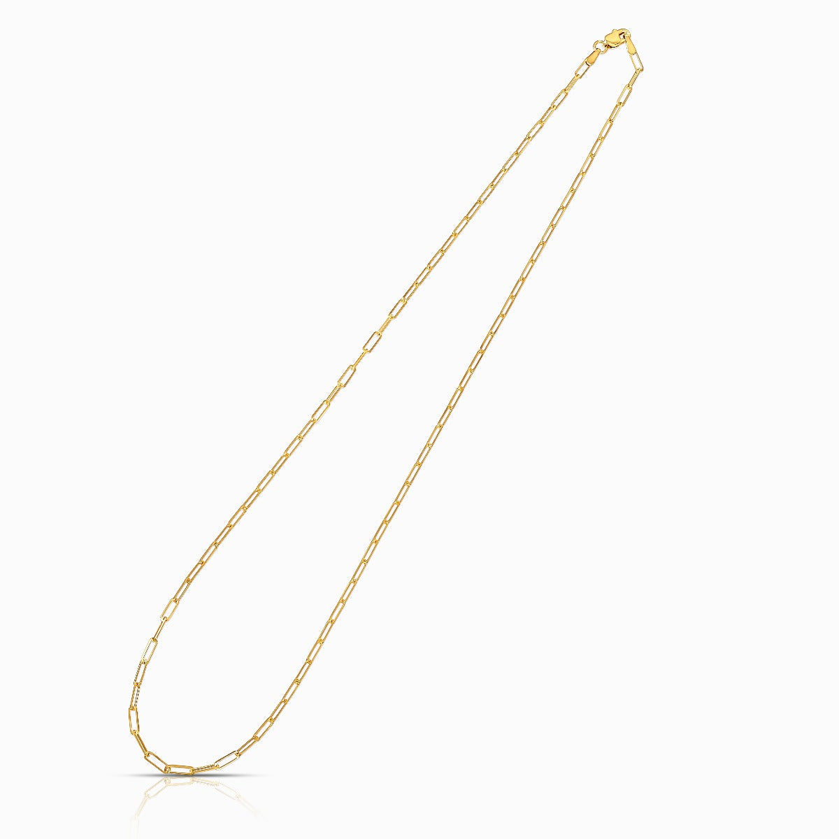 Modern Paperclip Link 18K Gold Necklace