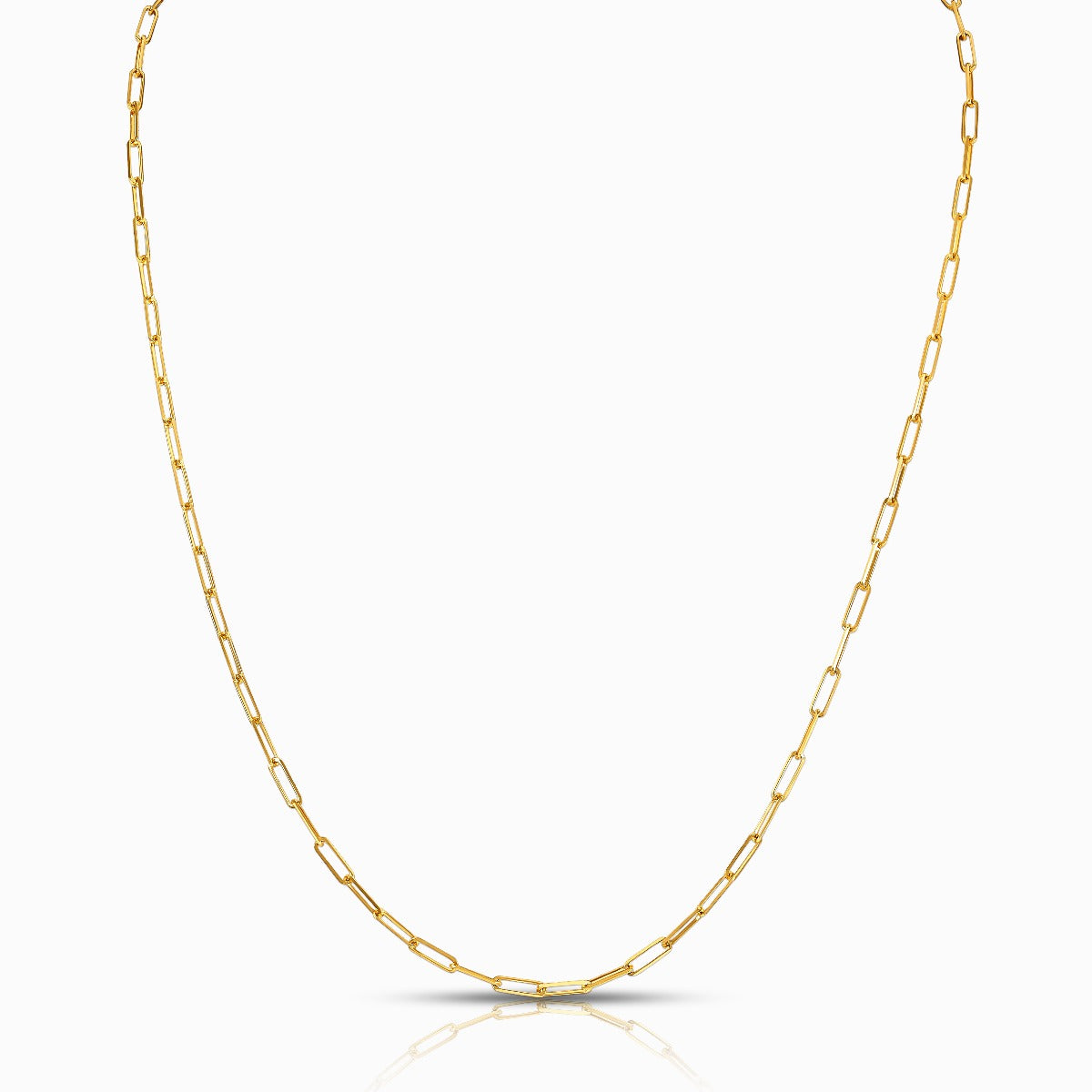 Modern Paperclip Link 18K Gold Necklace