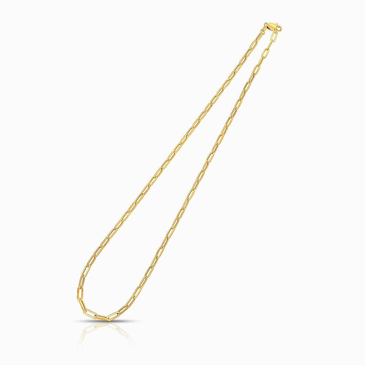 Modern Paperclip Link 18K Gold Necklace