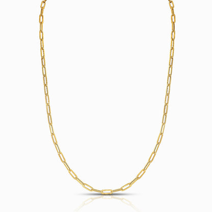Modern Paperclip Link 18K Gold Necklace