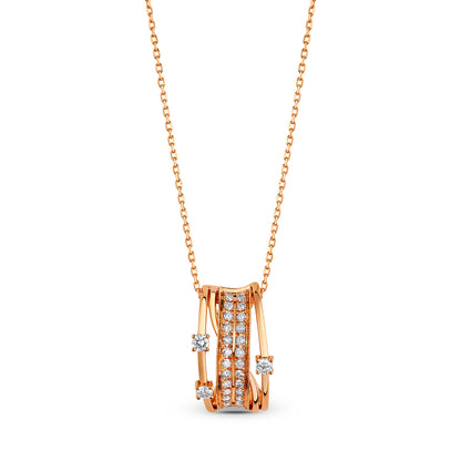 Midnight Rose Diamond Pendant - Medium