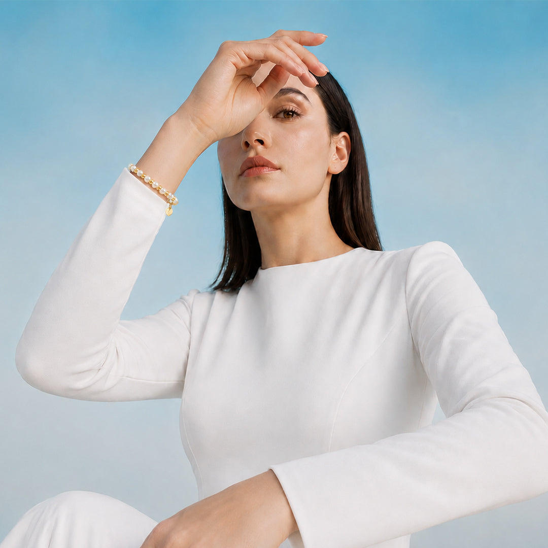 Sakura Golden Duet Pearl Bangle in 18K Yellow Gold