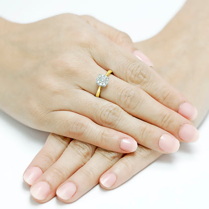 Daily wear diamond ring in 18K yellow gold-2