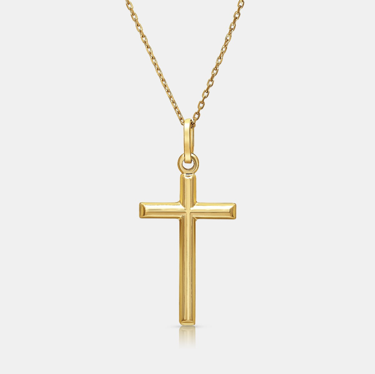 Cross Pendant in 18K Yellow Gold - Medium