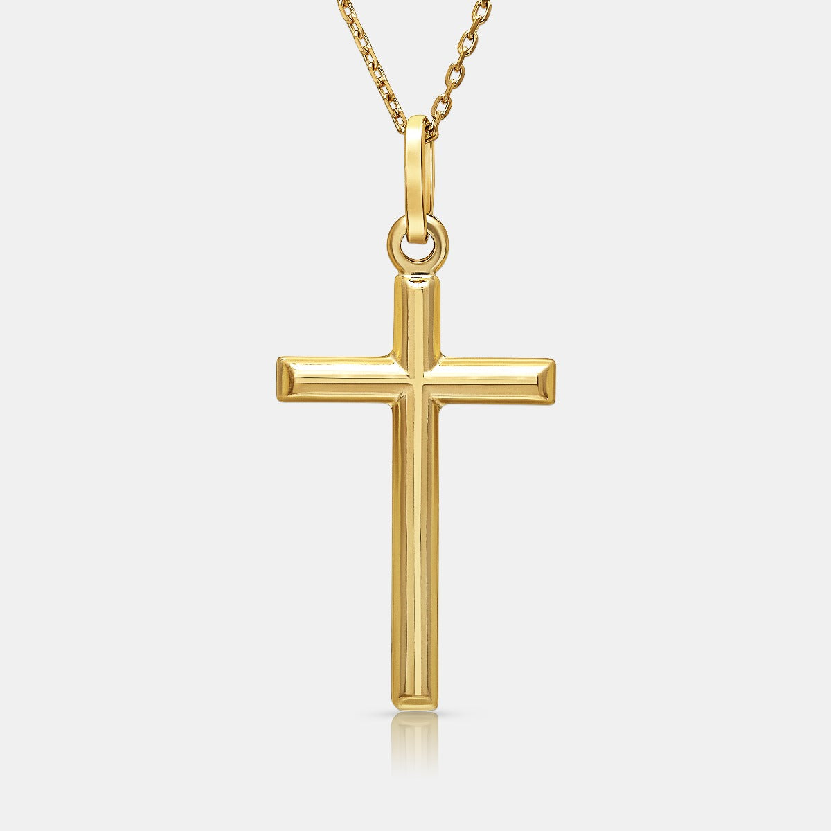 Cross Pendant in 18K Yellow Gold - Medium