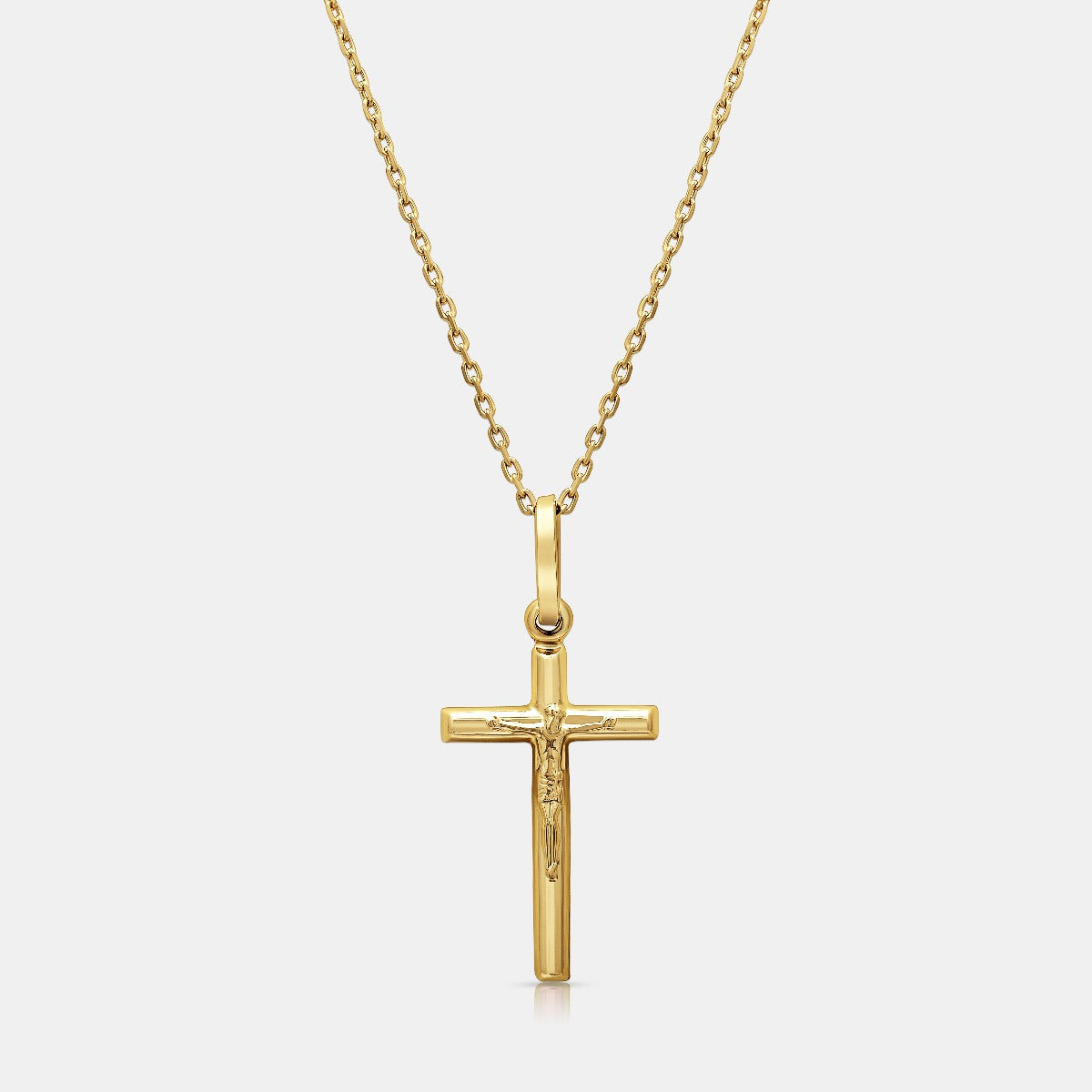 Crucifix Pendant in 18K Yellow Gold