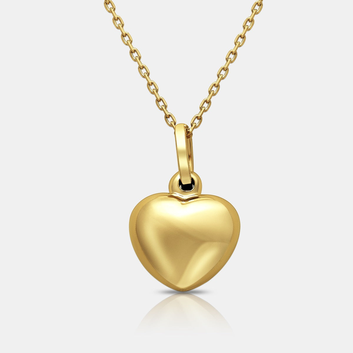 Heart Pendant in 18K Yellow Gold - Medium