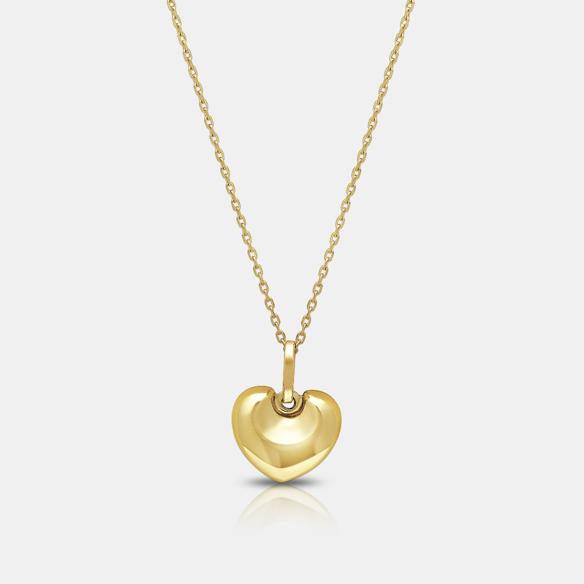 18K Yellow Gold Heart Pendant