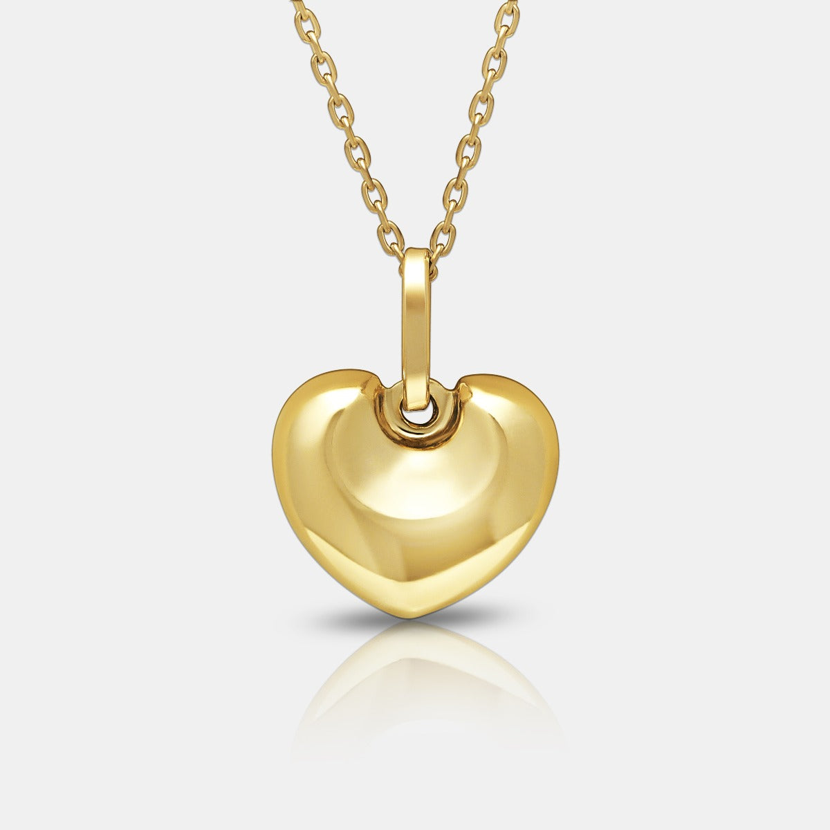 18K Yellow Gold Heart Pendant