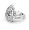 Mirage Large Pear Diamond Engagement Ring in White Gold
