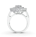 Mirage Large Pear Diamond Engagement Ring in White Gold