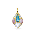 Azure Petal Blue Topaz & Mother-of-Pearl Pendant