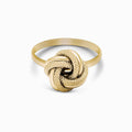 Textured Knot 18K Yellow Gold Ring