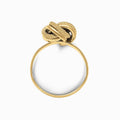 Textured Knot 18K Yellow Gold Ring