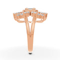 Red Carpet Rose Gold Diamond Sunburst Ring - Regular