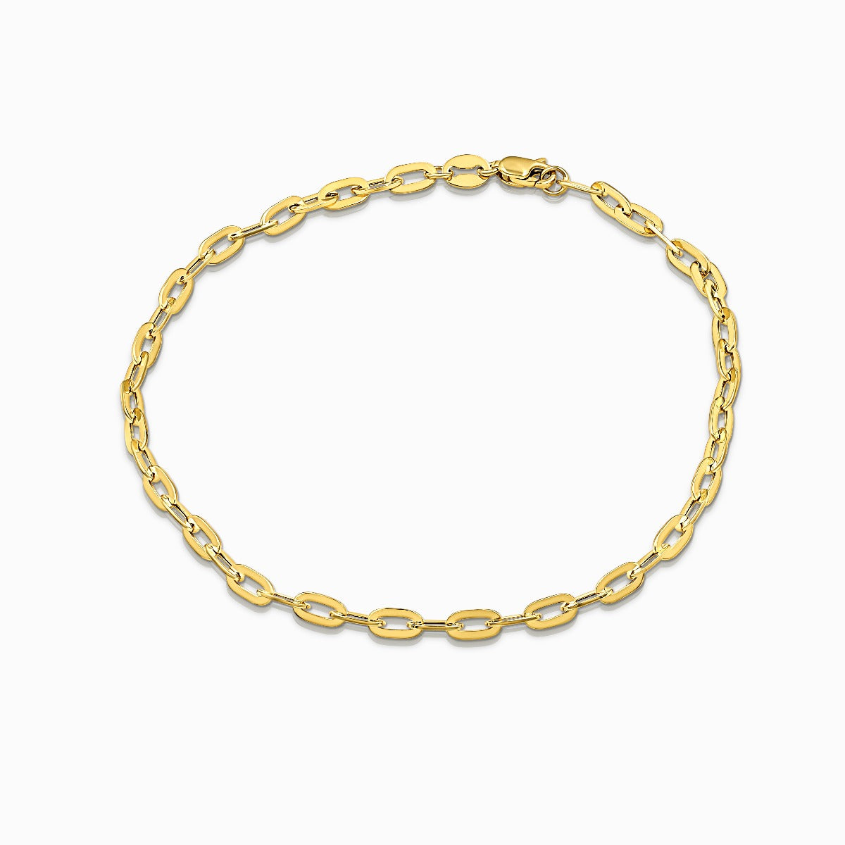 Classic Oval Link 18K Gold Bracelet
