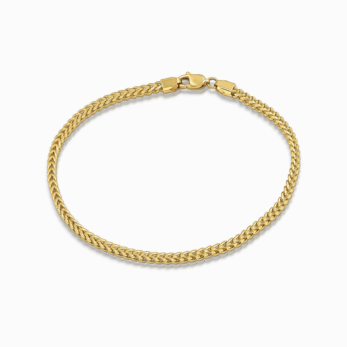 Classic Wheat Link 18K Gold Bracelet