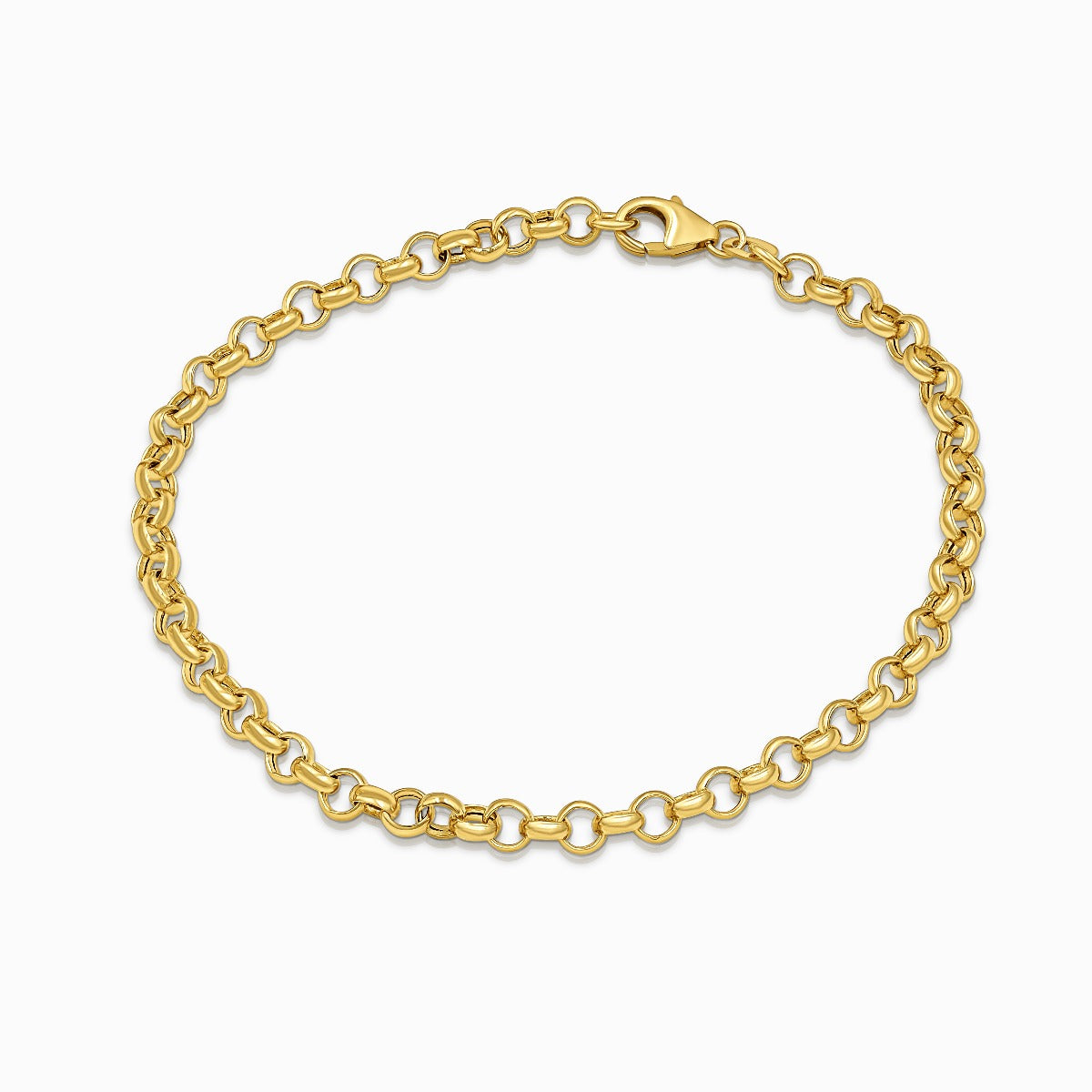 Classic Rolo Link 18K Gold Bracelet
