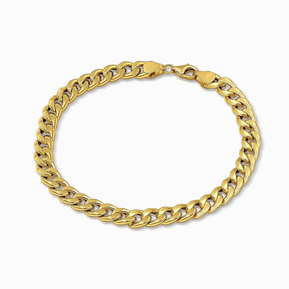 Classic Curb Link 18K Gold Bracelet