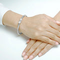 Tessitore Diamond-Studded Kada Bangle in 18K White Gold