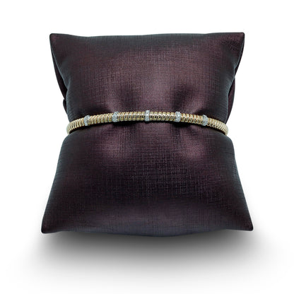 Tessitore Diamond-Studded Bangle in 18K Rose Gold