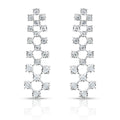 3 Line Diamond Earrings in 18K Gold