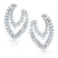 Red Carpet Fancy Drop Shape Baguette Diamond Earrings