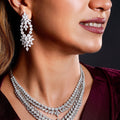 Celestial Bloom Diamond Bridal Necklace Set